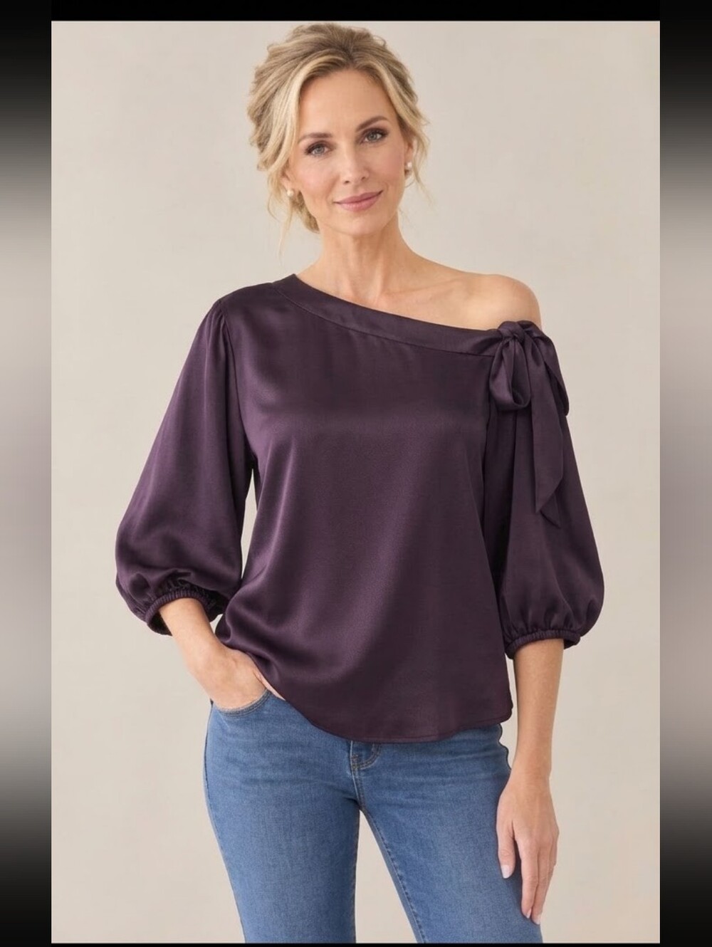 Banana Republic Asymmetrical one-shoulder blouse